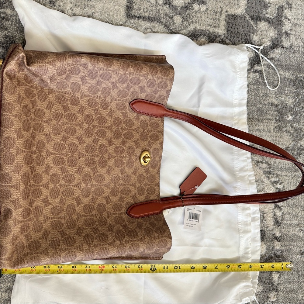 Coach Tan and Brown Signature Tote